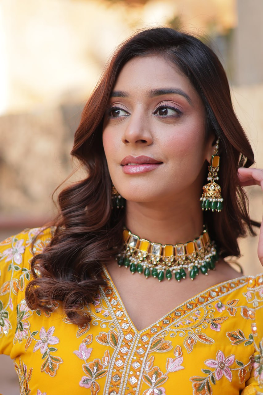 Magnificent Faux Georgette Zari Sequins Embroidered Gown With Dupatta